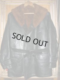 1930'S UNKNOWN HORSEHIDE SHAWL COLLAR COAT