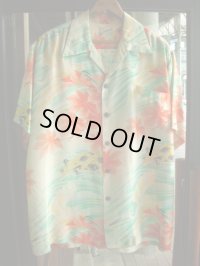 〜1950'S WATUMULL'S SILK HAWAIIAN SHIRT SZ/L