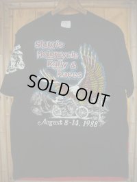 1988'S STURGIS M.C. RALLY & RACES TEE SZ/LARGE