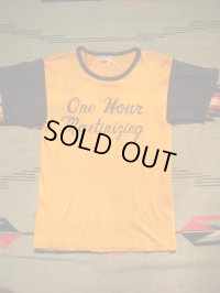 1950'S DURACK RAYON TEE ORANGE X BLACK SMALL