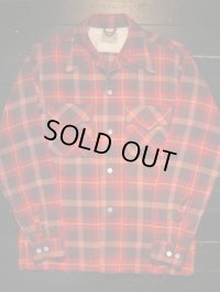 1940'S〜 SEA ISLAND RAYON PLAID SHIRT SZ/SMALL 
