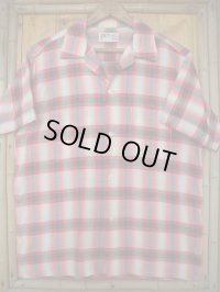 1950'S E&W SHADOW PLAID SPORTS SHIRT SZ/M