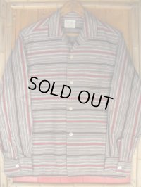 1950'S A GALEY & LORD COTTON BORDER SHIRT SZ/S