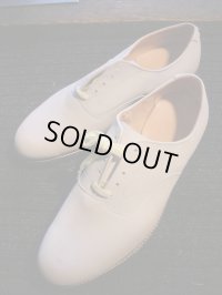 1960'S DEADSTOCK CANADIAN NAVY WHITE BUCKS SHOES 10HE 