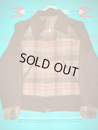 1930'S GROMET ZIP 2TONE WOOL SPORT JACKET