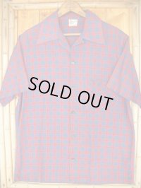1950'S CATALINA PLAID COTTON SPORTS SHIRT SZ/M