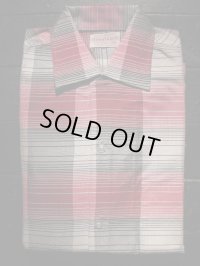 1950'S DEAD TOWNCRAFT ACETATE BORDER SHIRT SZ/S