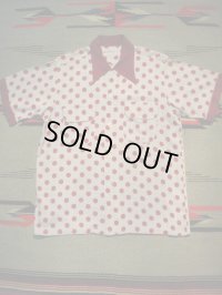 1950'S POLKADOT RAYON SHIRT SZ/M