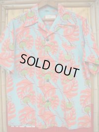 1940'S〜 SURFRIDERS SPORTWEAR TROPICALFRUITS BORDER PRINTED HAWAIIAN SHIRT