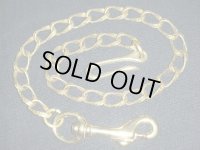 ORIGINAL ANTIQUE SOLID BRASS WALLET CHAIN A