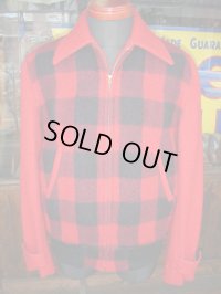 1940'S〜 WOOL MASTER PLAID PANEL FRONT WOOL JACKET 