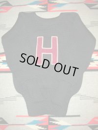 1950'S〜  HARVARD BLACK LETTERMAN SWEATER 2