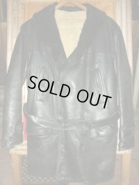 1940'S UNKNOWN HORSEHIDE SHAWL COLLAR COAT