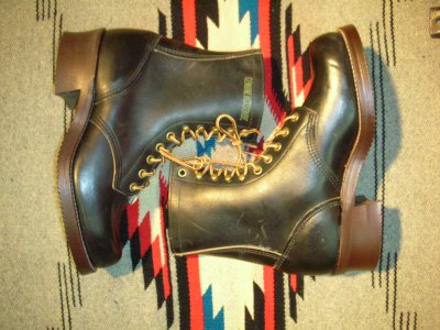 画像1: 1950'S DEAD WOLVERINE HORSEHIDE BOOTS SZ/7E