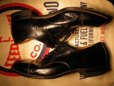 画像1: 〜1940'S CONNOLLY CAP TOE DRESS SHOES SZ/9EE 