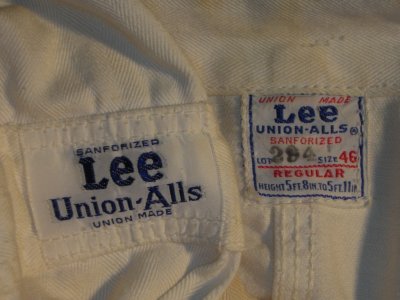 画像2: 1950'S LEE UNION ALLS SZ/46 HARSHBARGER