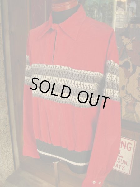 画像2: 1950'S INDIAN PRINTED CORDUROY PULLOVER SZ/L (2)