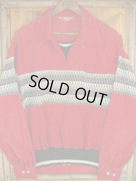 画像3: 1950'S INDIAN PRINTED CORDUROY PULLOVER SZ/L (3)