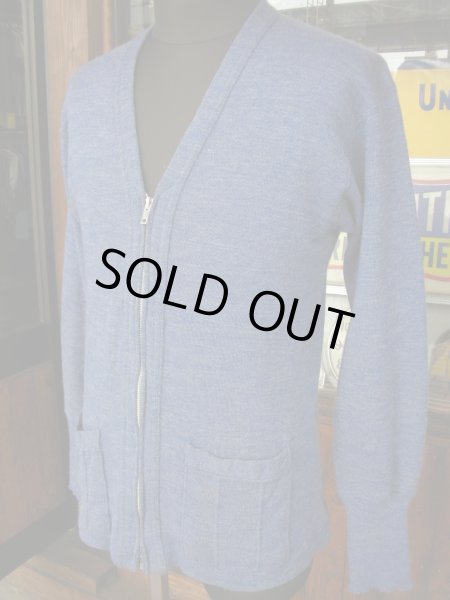 画像3: 1950'S PILGRIM ZIP UP KNIT WORK CARDIGAN (3)