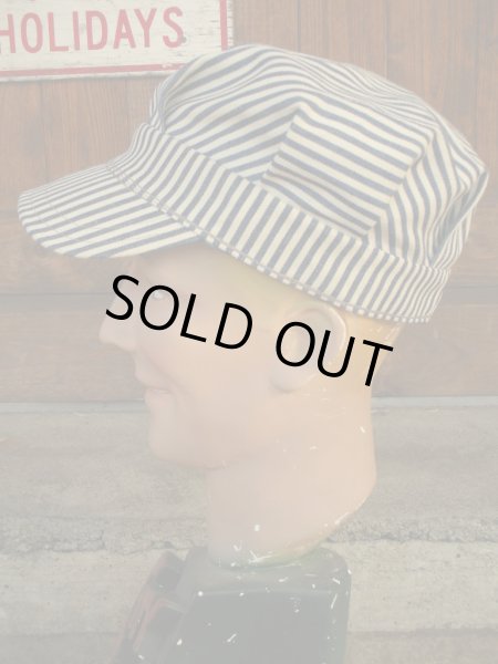 画像3: 1950'S〜 DEADSTOCK UNKNOWN EXTRA STRIPE WORK CAP 7-1/8 (3)