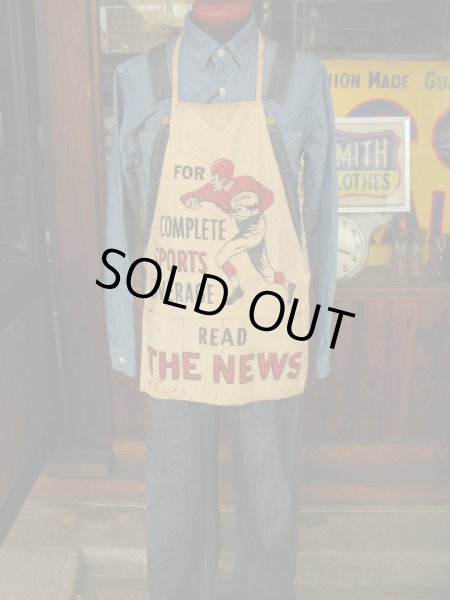 画像5: VINTAGE THE NEWS CANVAS NEWSBOY APRON 　  (5)