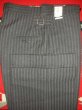 画像4: 1930'S DEADSTOCK EURO BELTED WAIST WOOL STRIPE TROUSERS 31X30 (4)