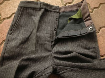 画像1: 1950'S DEADSTOCK EURO COTTON STRIPE WORK TROUSERS 