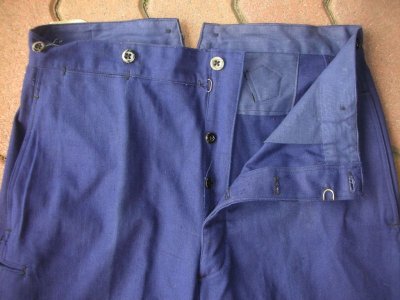 画像2: 1951'S DEADSTOCK FRENCHPOSTMAN WORK PANTS 35X31