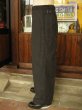 画像3: 1930'S DEADSTOCK EURO BELTED WAIST WOOL STRIPE TROUSERS 31X30 (3)