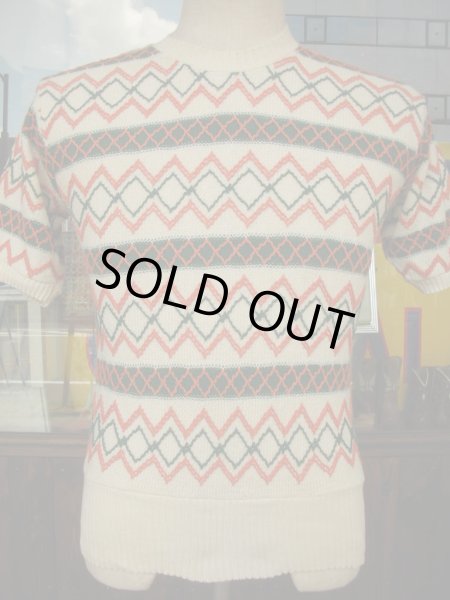 画像3: 1940'S〜 UNKNOWN COTTON CABLE SUMMER KNIT (3)