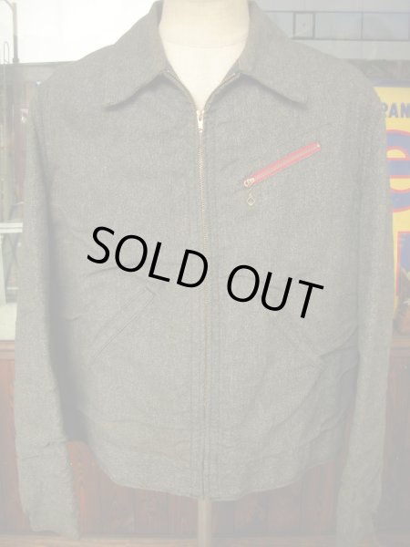 画像4: 1950'S〜 UNKNOWN BLANKET LINED BLACK CHAMBRAY WORK JACKET SZ/46 (4)