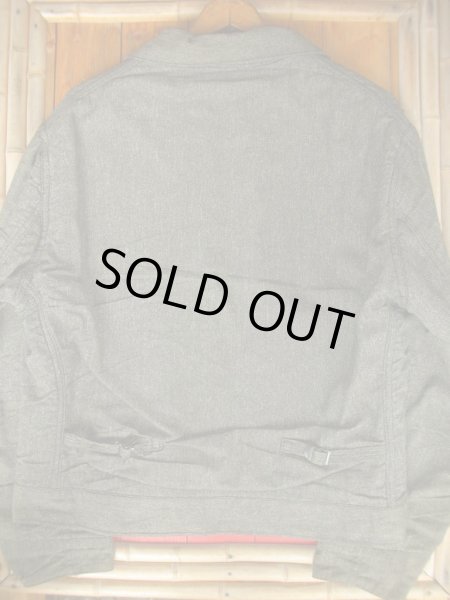 画像3: 1950'S〜 UNKNOWN BLANKET LINED BLACK CHAMBRAY WORK JACKET SZ/46 (3)