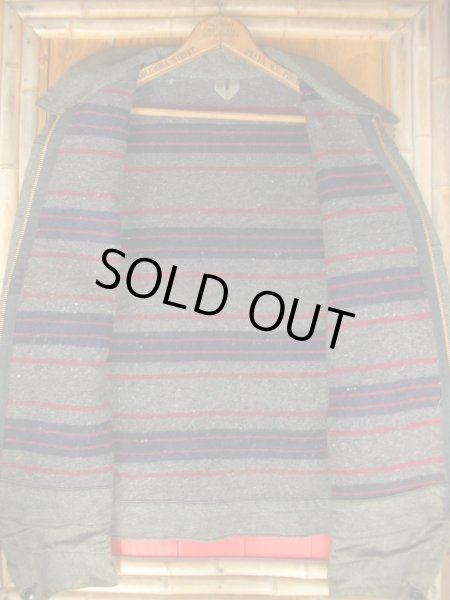 画像2: 1950'S〜 UNKNOWN BLANKET LINED BLACK CHAMBRAY WORK JACKET SZ/46 (2)