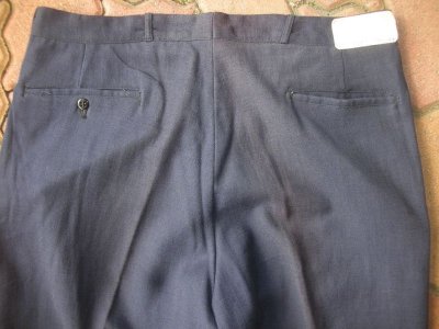 画像2: 〜1950'S DEADSTOCK DUBBLEWARE NAVY WOOL TROUSERS 36X31