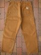 画像2: 1970'S  CARHARTT BROWN DUCK W/KNEE PANTS 36X31  (2)