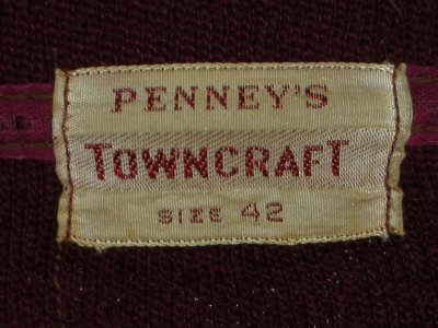 画像1: 1940'S〜 PENNEY'S TOWNCRAFT ZIP UP WORK CARDIGAN 