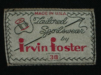 画像1: 1950'S IRVIN FOSTER NAVY RAYON HOLLYWOOD JACKET SZ/38