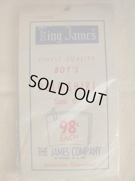 画像3: 1950'S DEADSTOCK KING JAMES BOYS POLO SHIRT/E/SIZE:6  (3)