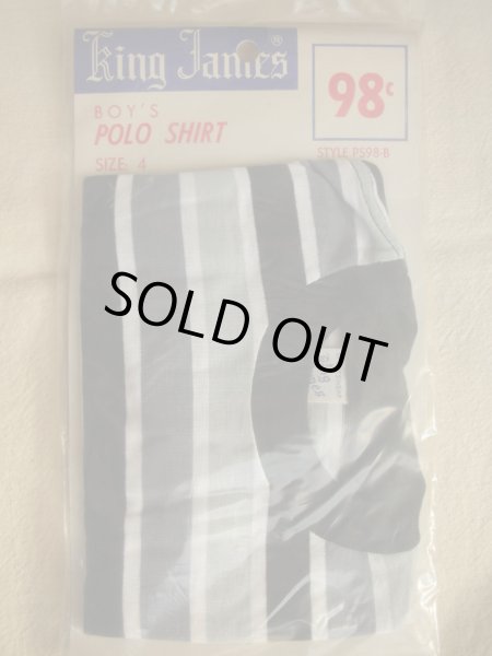画像2: 1950'S DEADSTOCK KING JAMES BOYS POLO SHIRT/C/SIZE:4  (2)