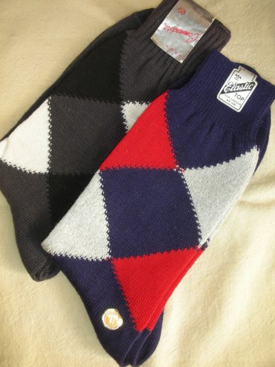 画像2: 1950'S DEADSTOCK ARGYLE SOCKS/NAVY/SIZE11 