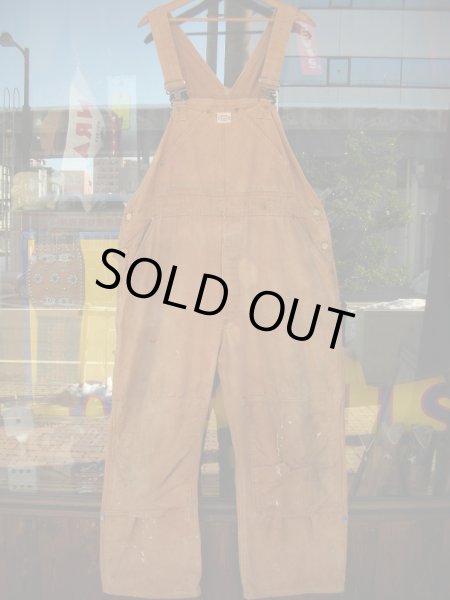 画像1: 1940'S〜 CARHARTT BROWN DUCK OVERALLS 40X28 (1)