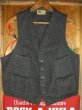 画像1: 1950'S SEARS PILGRIM WOOL WORK VEST/CHARCOAL GRAY  (1)