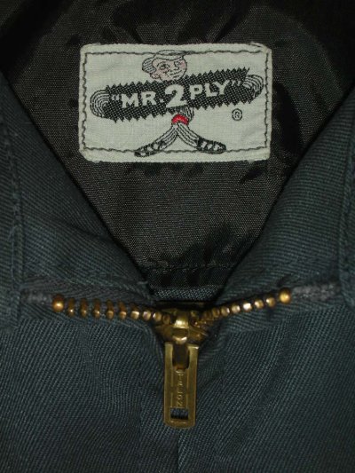 画像1: 1960'S "MR.2PLY" MODALE FIRE DEPT. EMBROIDERED WORK JACKET 