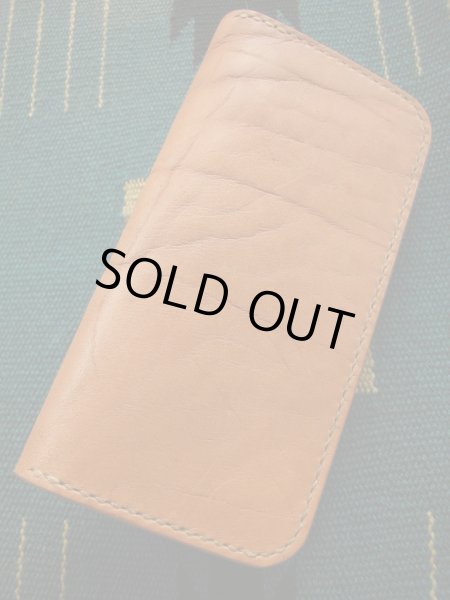 画像2: RAWHIDE TRUCKERS WALLET LOT-501/ NATURAL X BLACK　 (2)