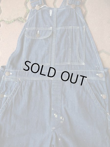 1940'S MONTGOMERY WARD DENIM OVERALLS 36X34 - ROCK-A-HULA Vintage