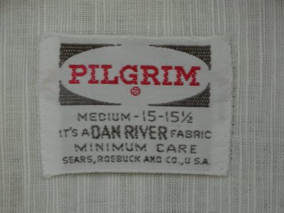 画像2: 1950'S PILGRIM OFF WHITE FLECK COTTON SPORTS SHIRT SZ/M