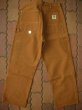 画像2: 1970'S DEADSTOCK CARHARTT BROWN DUCK W/KNEE PANTS 34X30  (2)