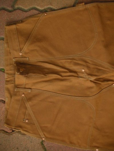 画像1: 1970'S DEADSTOCK CARHARTT BROWN DUCK W/KNEE PANTS 34X30 