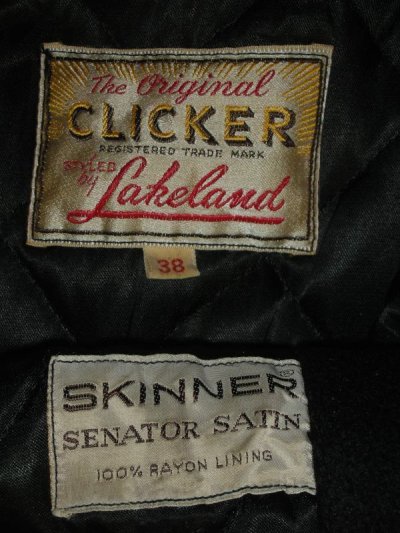 画像1: 1950'S LAKELAND CLICKER FARAOH COAT [BLACK] SZ/38 黒 ファラオ