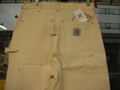 画像1: 1990'S DEADSTOCK CARHARTT W/KNEE WHITE PAINTER PANTS 72W 31X34 